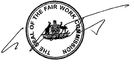al of the Fair Work Commission with the memeber's signature.