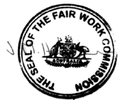 tle: seal - Description: Seal of the Fair Work Commission with Member's signature.