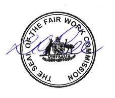 al of the Fair Work Commission with member’s signature