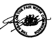 Seal of the Fair Work Commission with member's signature
